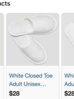 Classic White Closed-Toe Women’s Slippers